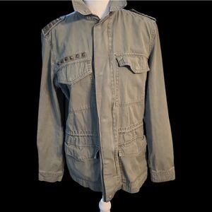 Mudd sz L distressed utility jacket